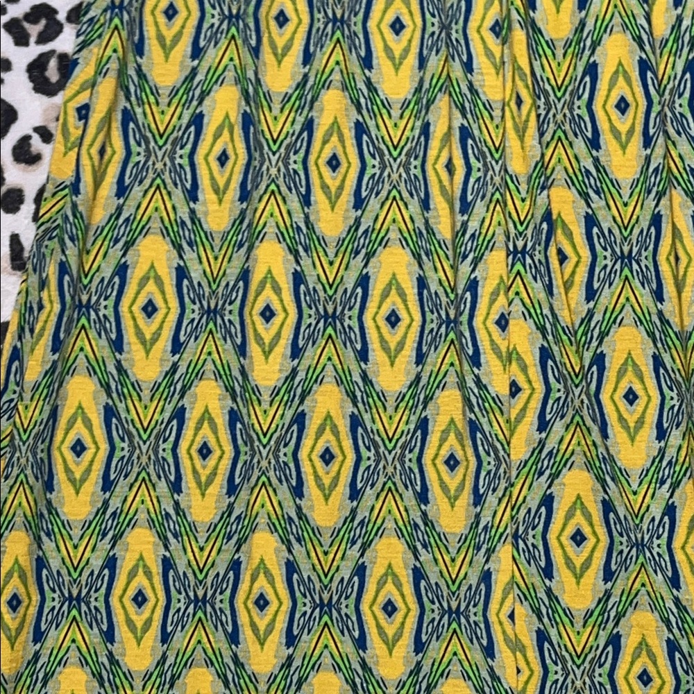 Vintage Pink Rose Vibrant Yellow and Green Maxi Dress - Picture 12 of 15